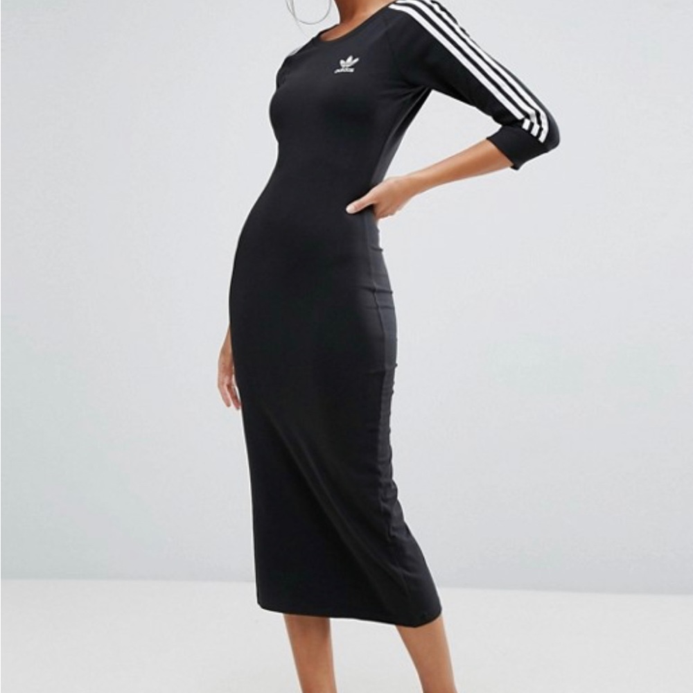Adidas 3 Stripes Classic Black Dress